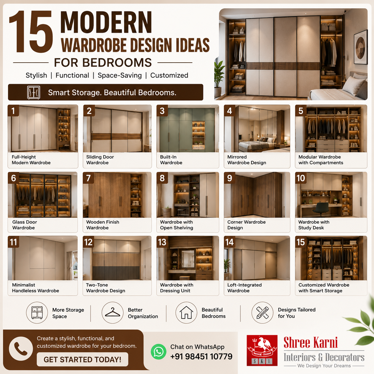 15 modern wardrobe design ideas for bedrooms